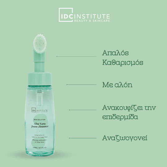 IDC Institute Αφρός Καθαρισμού Aloe Vera 240ml - Image 2