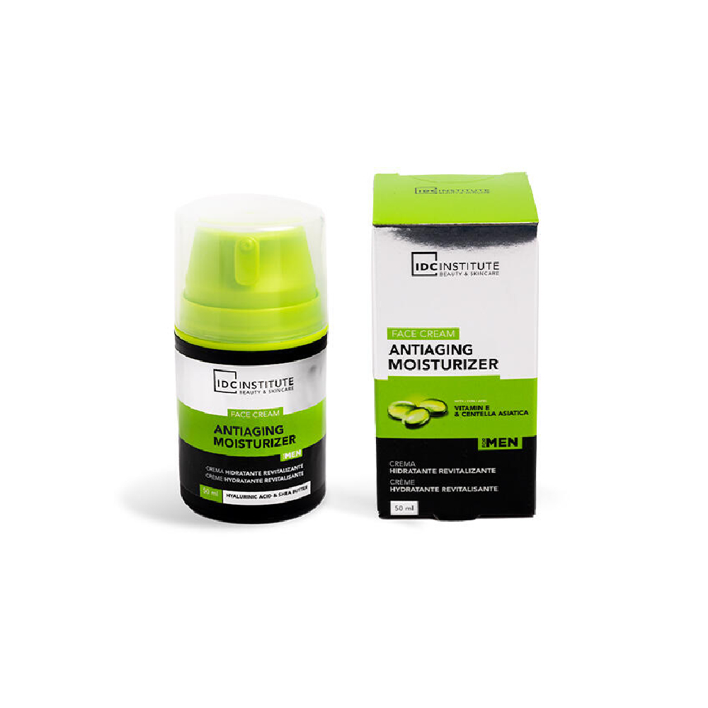 IDC Institute Antiaging Moisturizer Ανδρική Κρέμα Προσώπου για Ενυδάτωση & Αντιγήρανση με Υαλουρονικό Οξύ & Centella Asiatica 50ml - Image 2