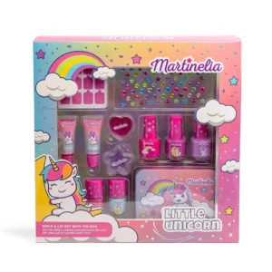 Martinelia Little Unicorn Nail and Lip Set with Tin Box – Παιδικό Σετ Ομορφιάς 25 x 25 x 4,5cm