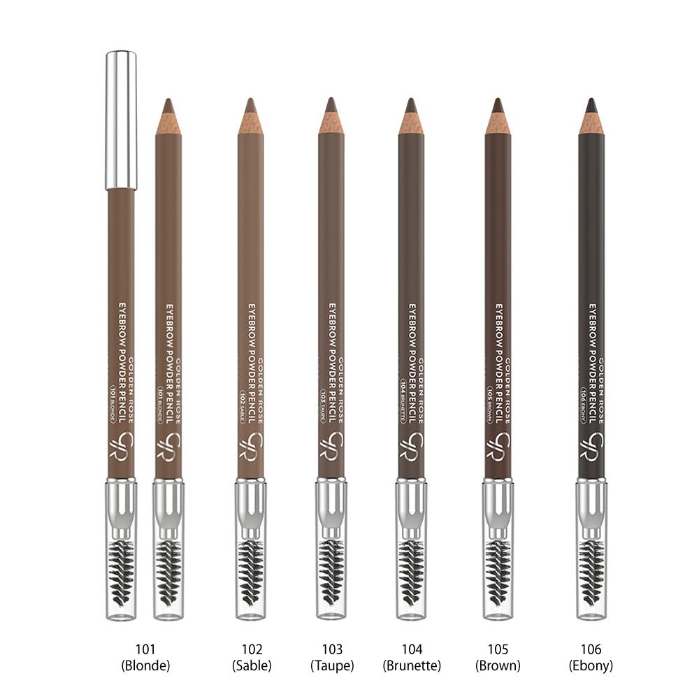 Golden Rose Eyebrow Powder Pencil 106 Ebany 1.2gr - Image 2
