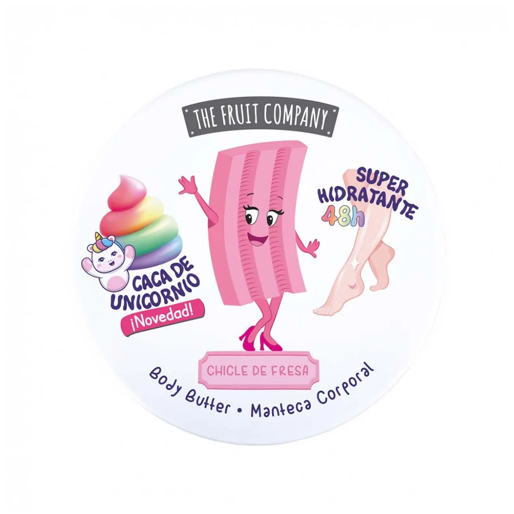 The Fruit Company Body Butter Vegan Κρέμα Σώματος με αρωμα Τσιχλοφουσκα 250gr
