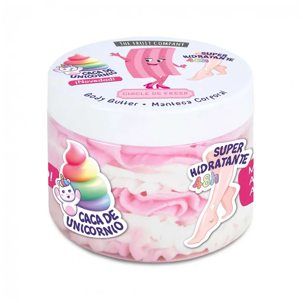 The Fruit Company Body Butter Vegan Κρέμα Σώματος με αρωμα Τσιχλοφουσκα 250gr - Image 3