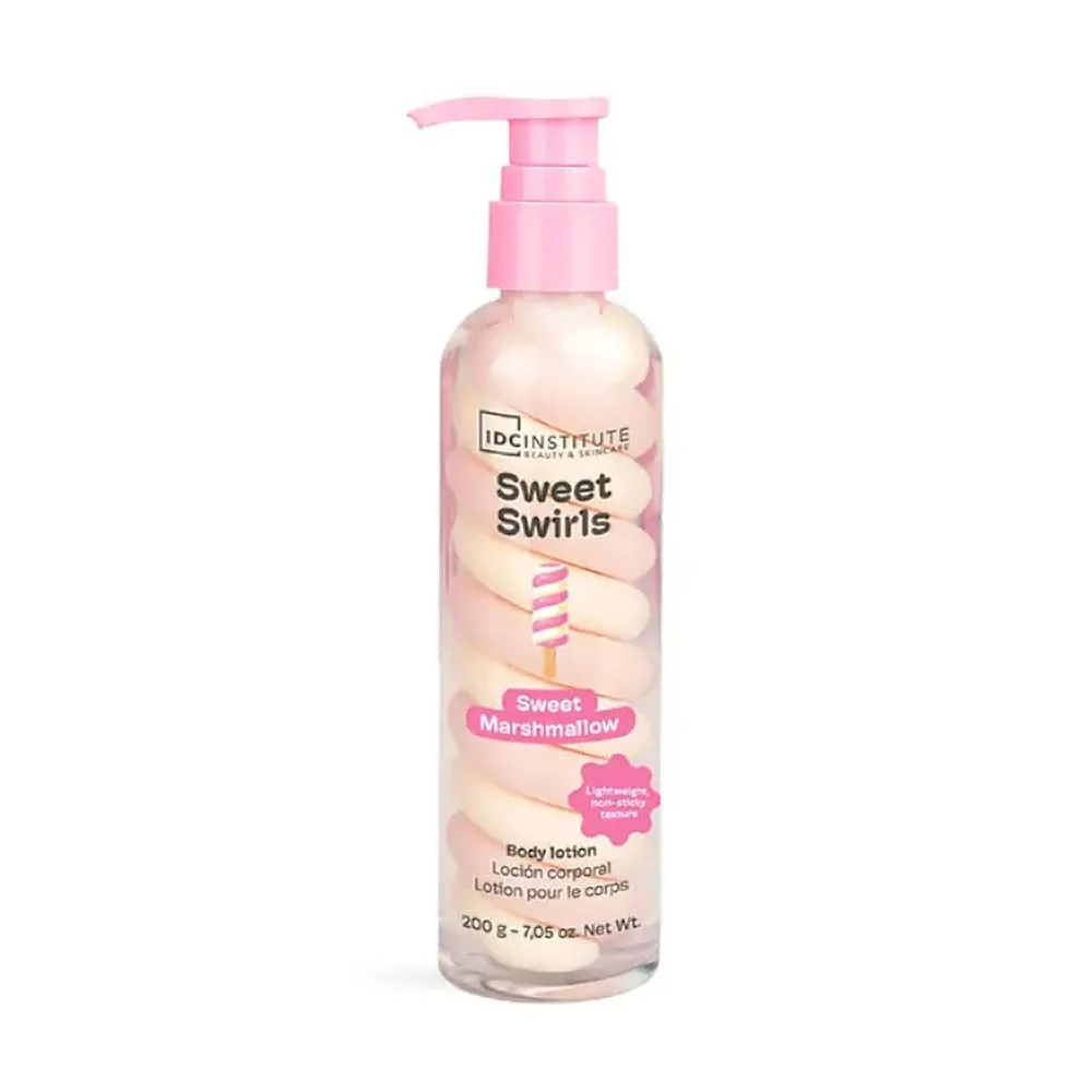 IDC Institute Sweet Swirls Body Lotion & Gel Sweet Marshmallow Κρέμα Σώματος & Τζελ Ζαχαρωτό 200gr - Image 2