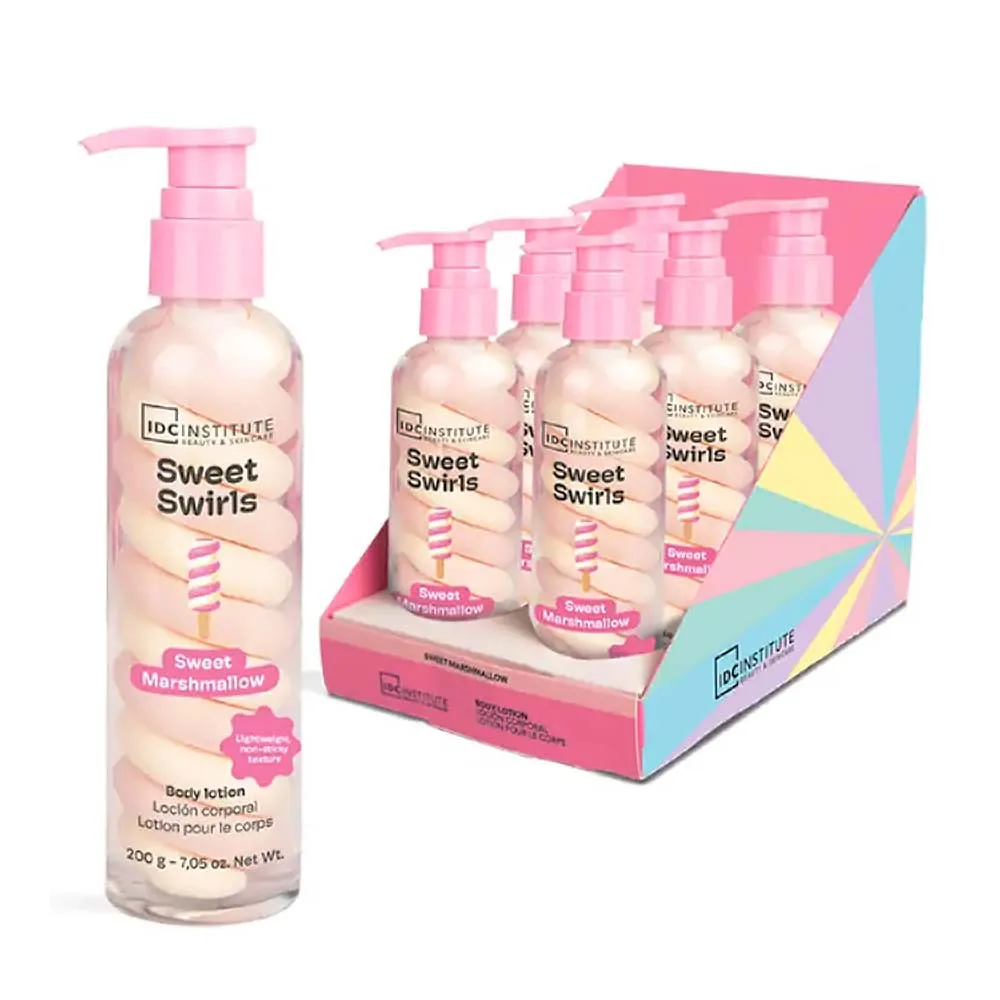 IDC Institute Sweet Swirls Body Lotion & Gel Sweet Marshmallow Κρέμα Σώματος & Τζελ Ζαχαρωτό 200gr
